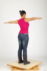 Whole Body Woman T poses Casual Average Studio photo references